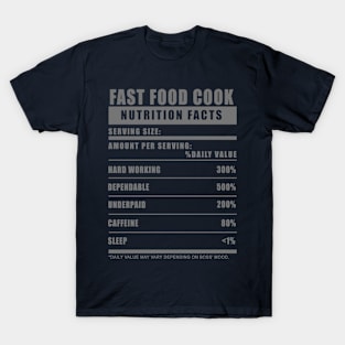 Fast Food Cook Underpaid Humor T-Shirt